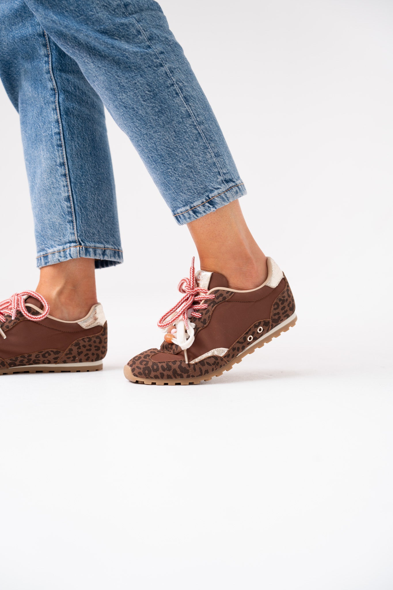 Faith Double Laced Trainers In Leopard – The Walk in Wardrobe