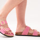 Faith Studded Detail Slider In Pink