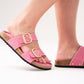 Faith Studded Detail Slider In Pink