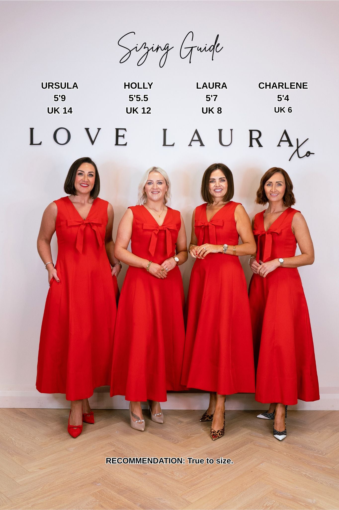 Love Laura Forever Bow Midi Dress in Red