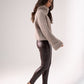 Freya Leather Look Leggings In Chocolate