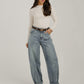 Freya Wide Balloon Jeans in Denim Wash