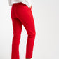 Freya Straight Leg Trousers In Red