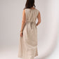 Holly Drawstring Waist Dress In Neutral