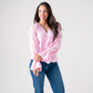 Holly Floral Broderie Anglaise Blouse In Pink
