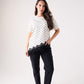 Holly Lace Trim Spotted T-Shirt In Cream
