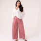 Holly Pleat & Ruffle Blouse In White