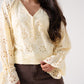 Holly Floral Broderie Anglaise Blouse In Lemon