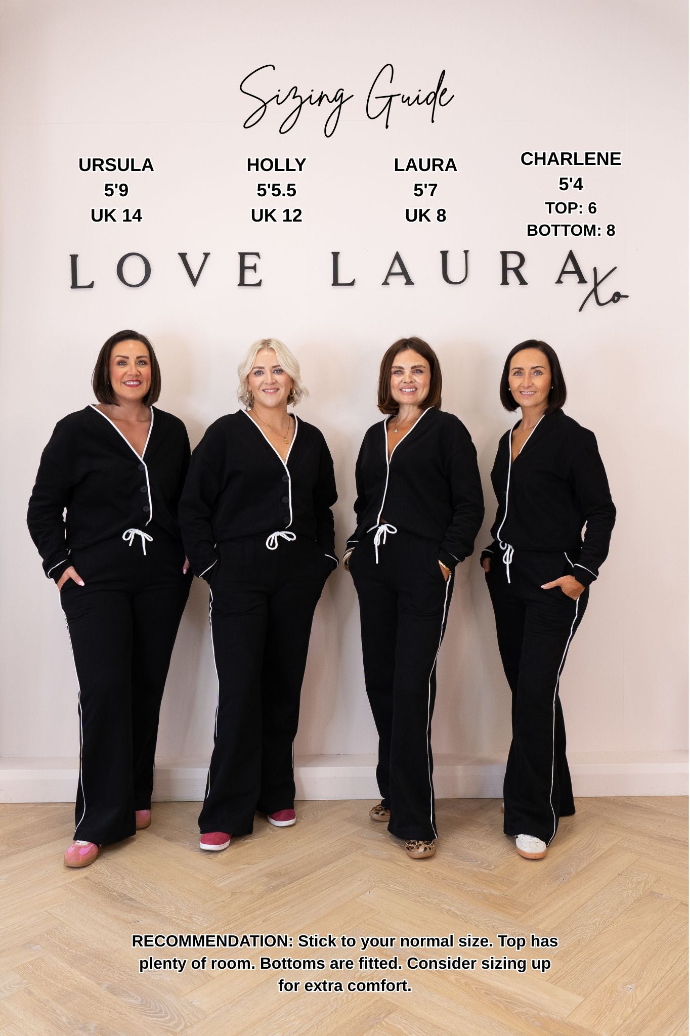 Love Laura White Trim Trousers In Black