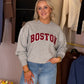 Kiera Boston Slogan Sweatshirt In Grey