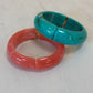 Polly Chunky Resin Bangle In Coral