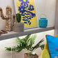 Ibiza Canvas Print Yellow &amp; Blue
