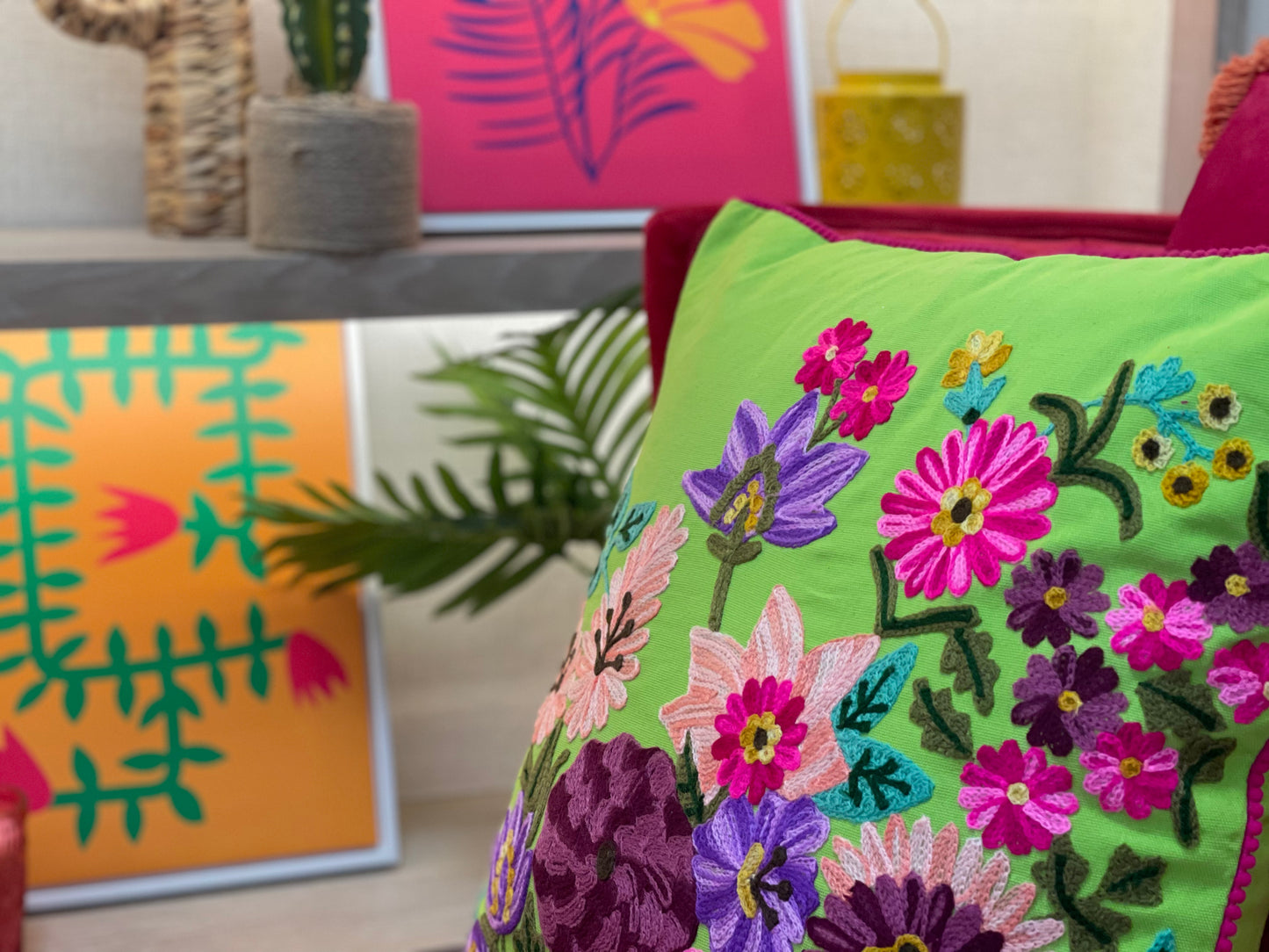 Ibiza Cushion In Lime