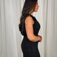 Carla Shimmer Tweed Dress In Black