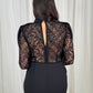 Kayla Lace Contrast Dress In Black