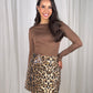 Elsa Sequin Skirt In Leopard