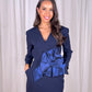 Carla Corsage Waist Dress In Navy
