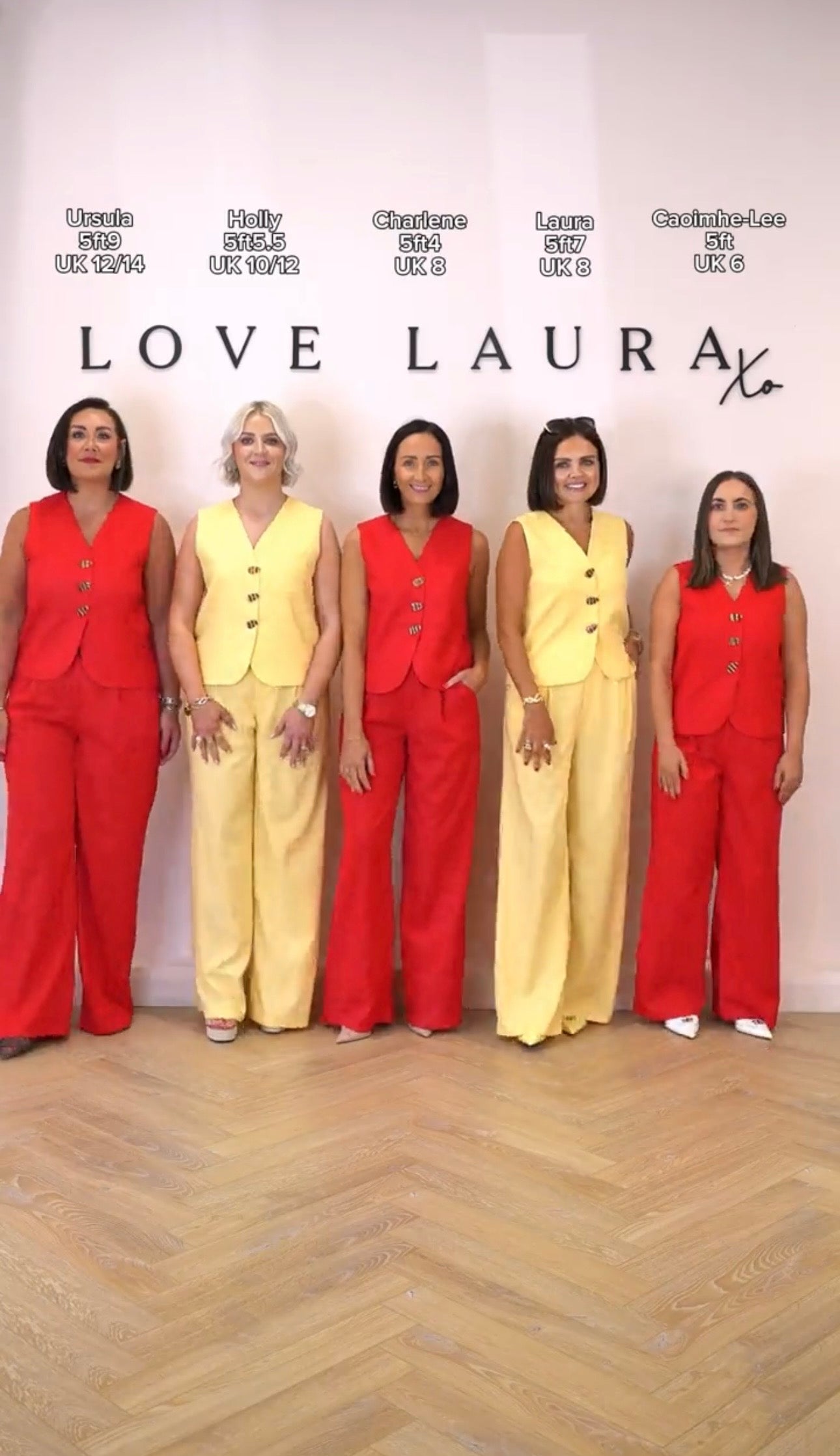Love Laura Linen Waistcoat In Red