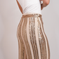 Love Laura Sequin Trouser In Champagne