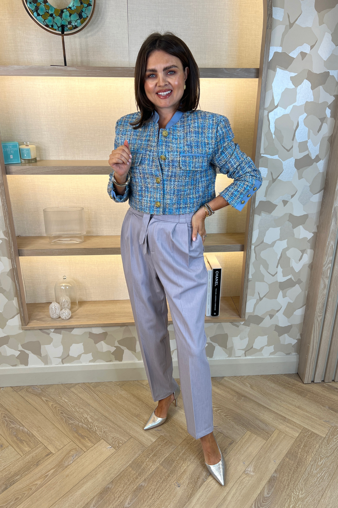 Holly Tapered Trousers In Grey