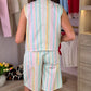 Millie Stripe Shorts In Pastel Mix