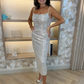Alana Sequin Dress In Silver