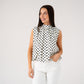 Iris Bow Detail Spotted Top In Black
