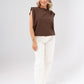 Iris Drape Fit Top In Chocolate