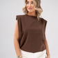 Iris Drape Fit Top In Chocolate
