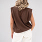 Iris Drape Fit Top In Chocolate