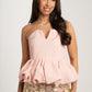 Iris Peplum Top In Pink
