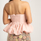 Iris Peplum Top In Pink