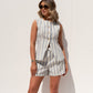 Iris Pinstripe Two Piece In Blue