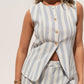Iris Pinstripe Two Piece In Blue