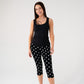 Iris Polka Dot Capri Leggings In Black