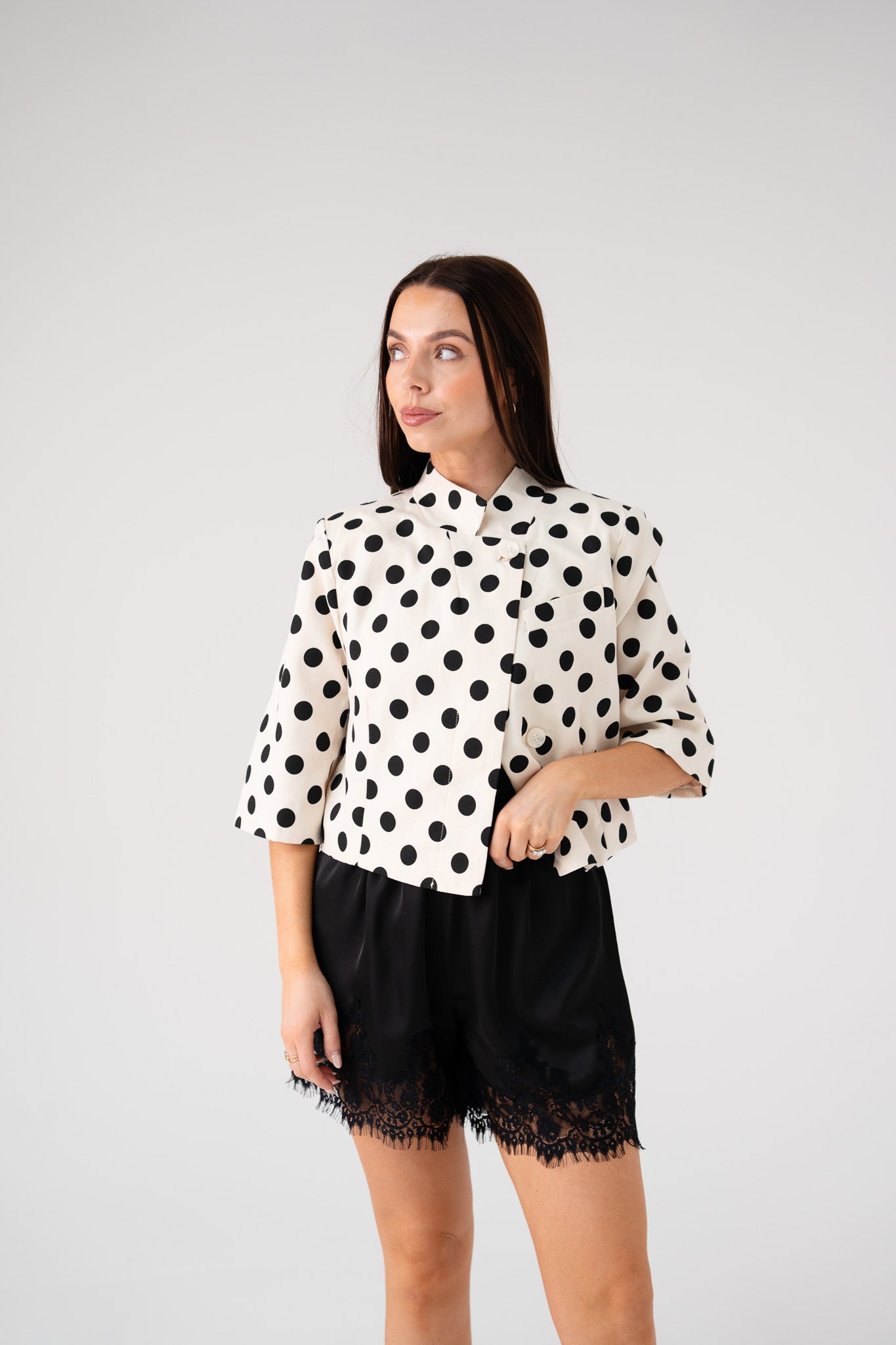 Iris Polka Dot Jacket In Cream