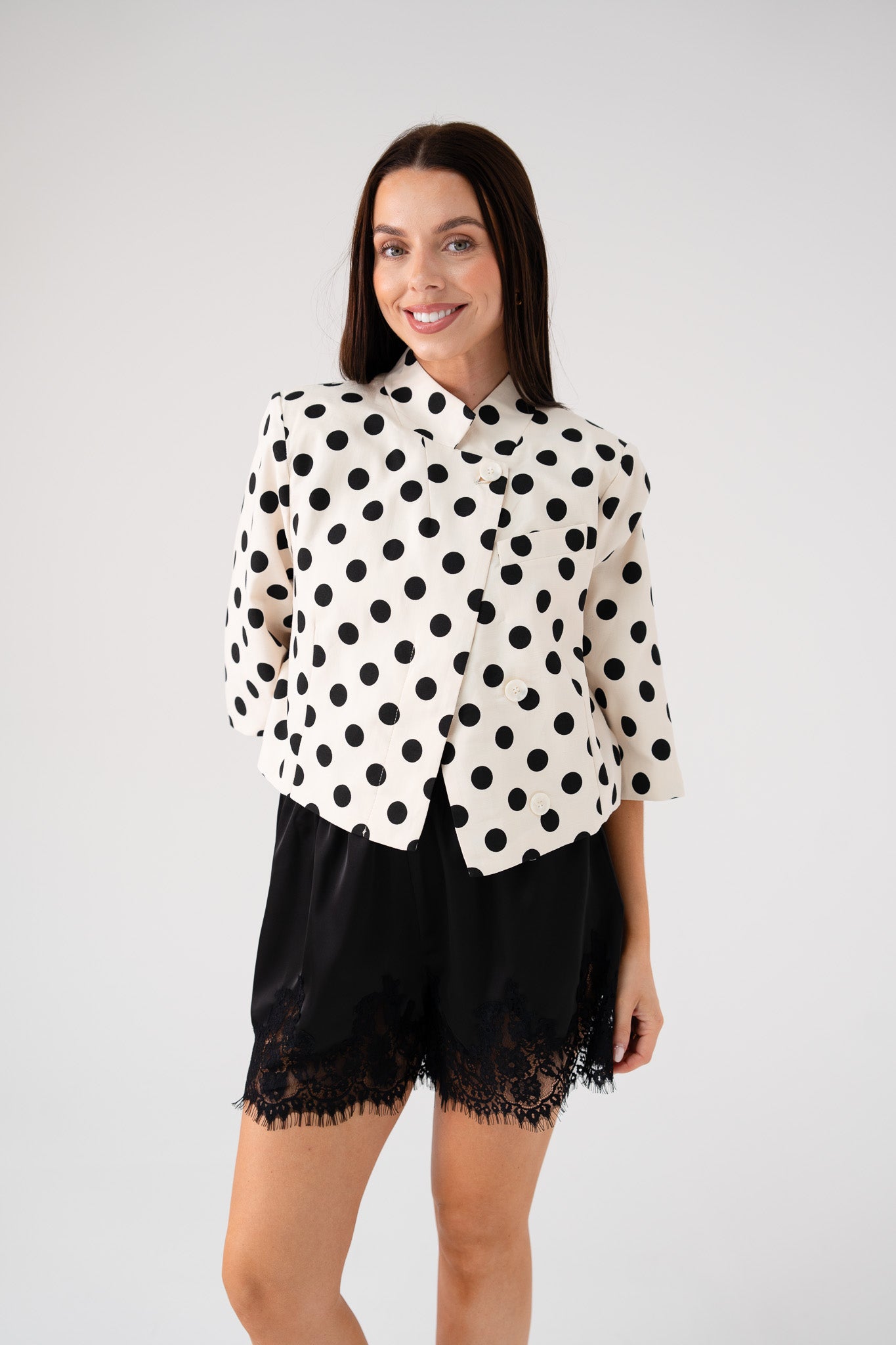 Iris Polka Dot Jacket In Cream