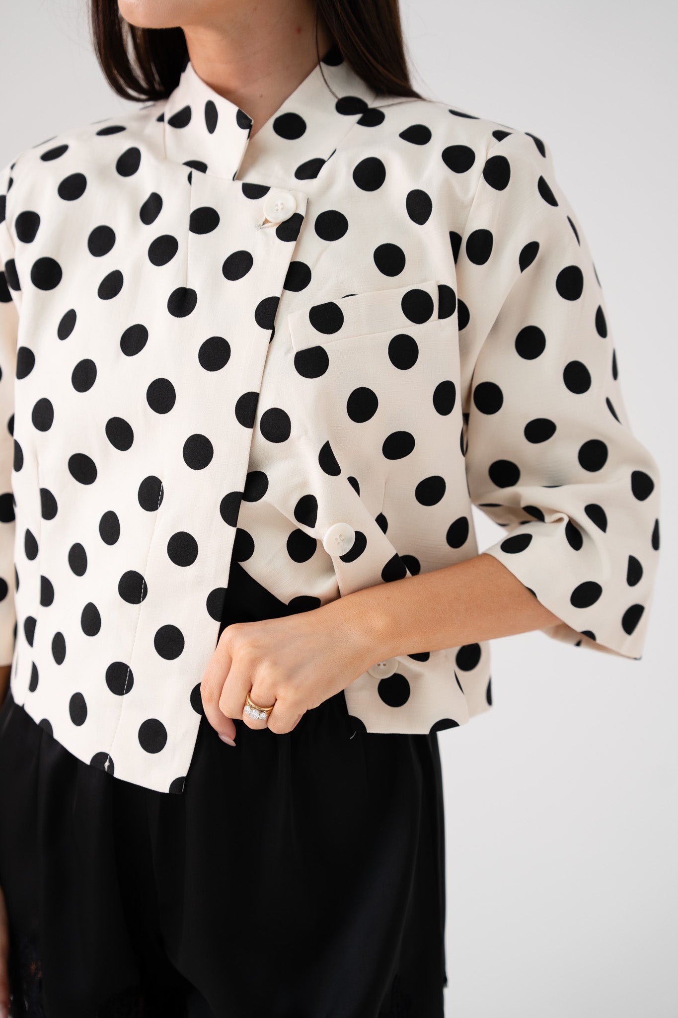 Iris Polka Dot Jacket In Cream