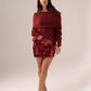 Iris Sequin Skirt In Red