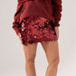 Iris Sequin Skirt In Red