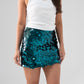 Iris Sequin Skirt In Teal