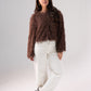 Iris Textured Jacket In Chocolate