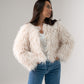 Iris Textured Coat In Beige