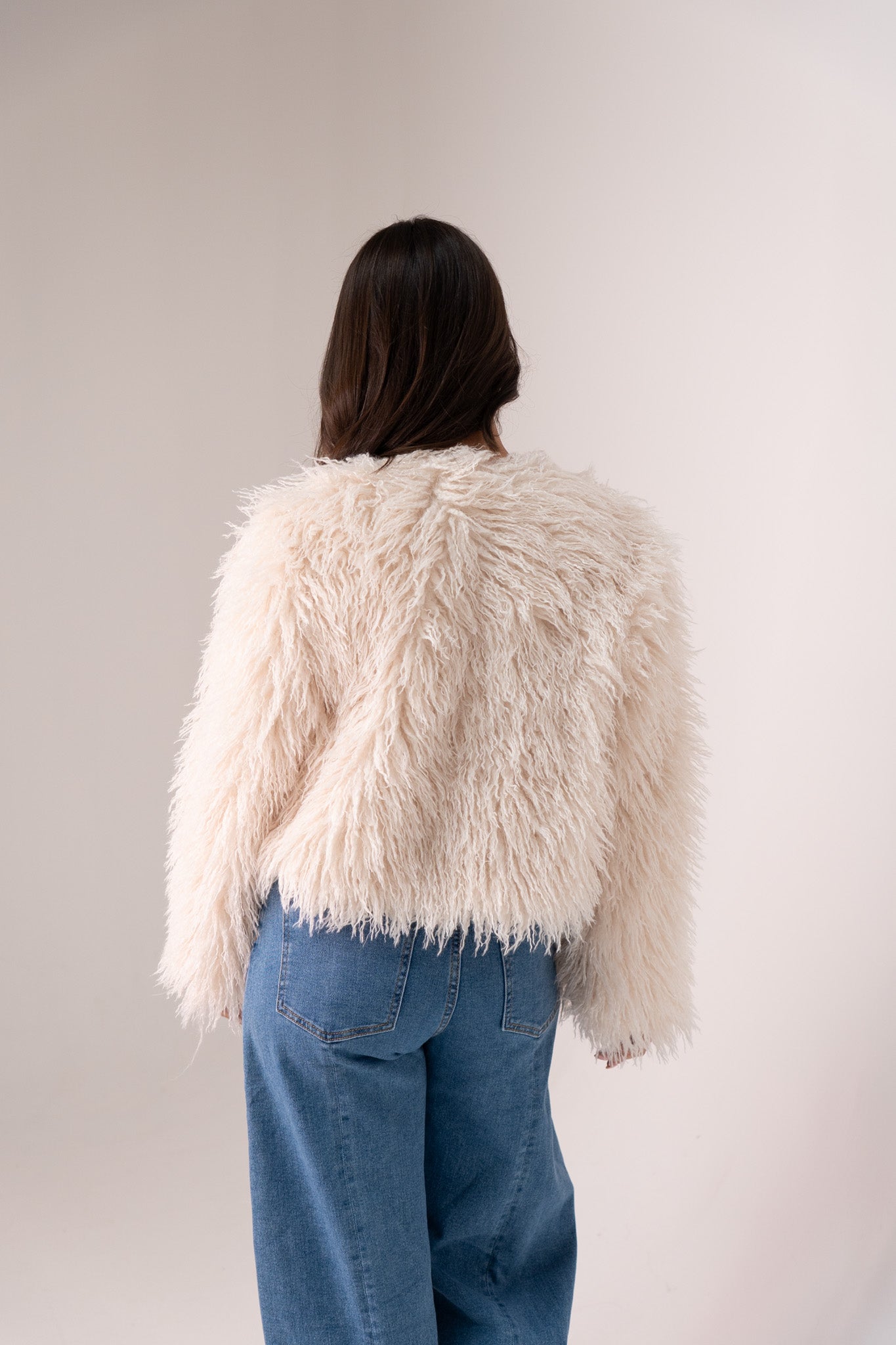 Iris Textured Coat In Beige