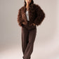 Iris Textured Coat In Chocolate