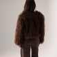 Iris Textured Coat In Chocolate