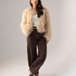Iris Textured Coat In Taupe
