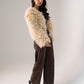 Iris Textured Coat In Taupe