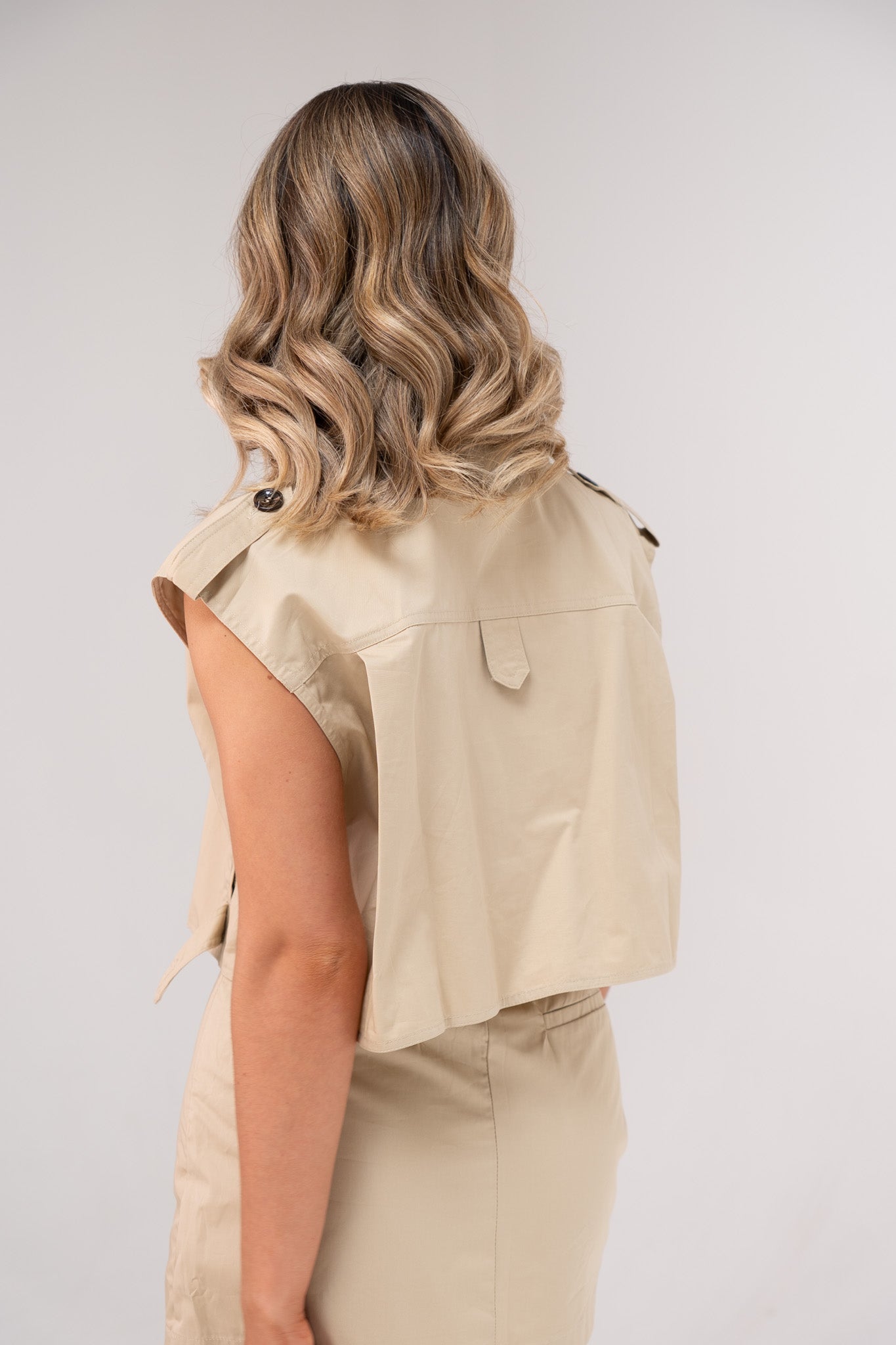 Iris Utility Style Two Piece In Taupe