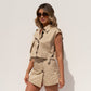 Iris Utility Style Two Piece In Taupe